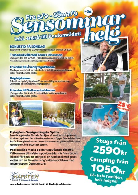 sensommarhelg v36 2025